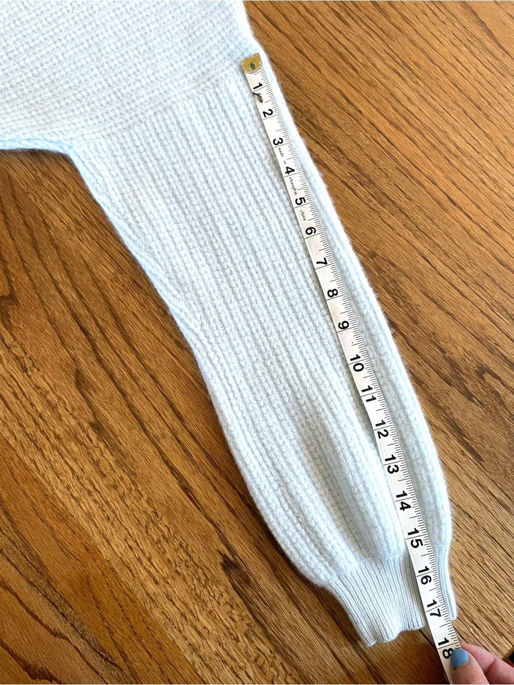 Magaschoni Cashmere Waffle Knit Cropped Zip Hoodie Sweater Powder Blue S Fall - Picture 10 of 10